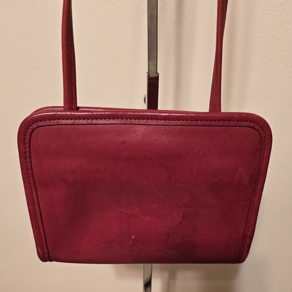 Coach Disco Crossbody Small Red Leather Shoulder Handbag ~ Vintage EVC - Picture 1 of 9